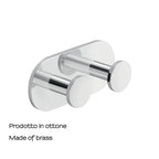 Appendiabiti doppio di Gedy modello Ustica in Alluminio - Cromato