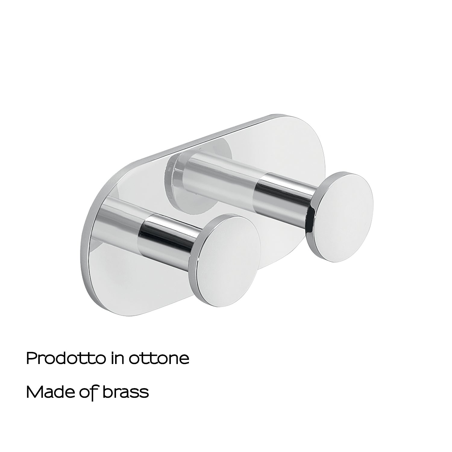 Appendiabiti doppio di Gedy modello Ustica in Alluminio - Cromato