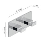 Appendiabiti doppio in Alluminio modello Malta di Gedy - Cromato