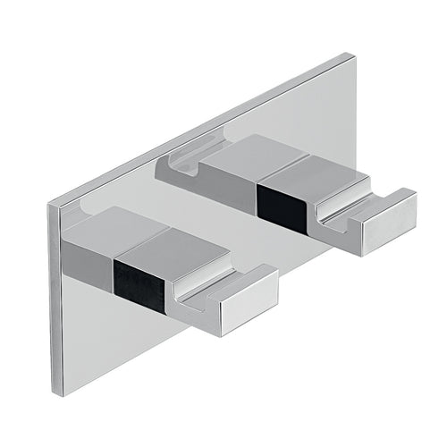 Appendiabiti doppio in Alluminio modello Malta di Gedy - Cromato