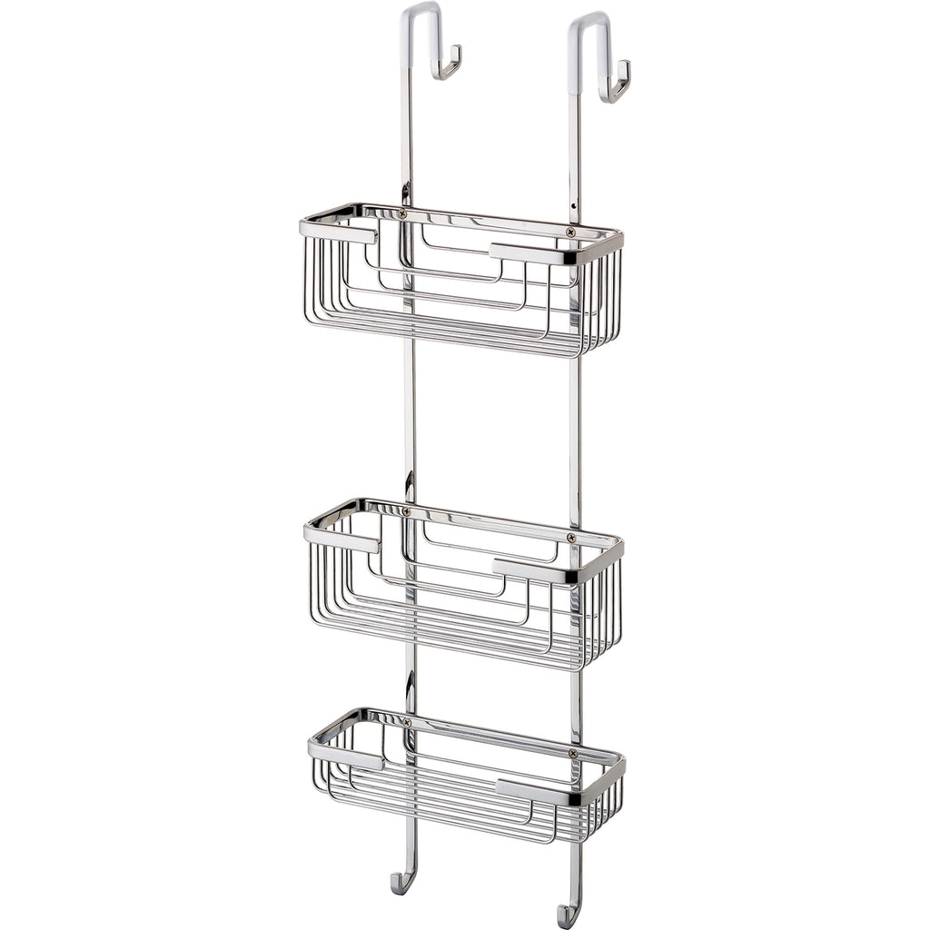 Portaoggetti doccia appendibile a 3 ripiani in Ottone modello Apollo di Gedy - Cromato