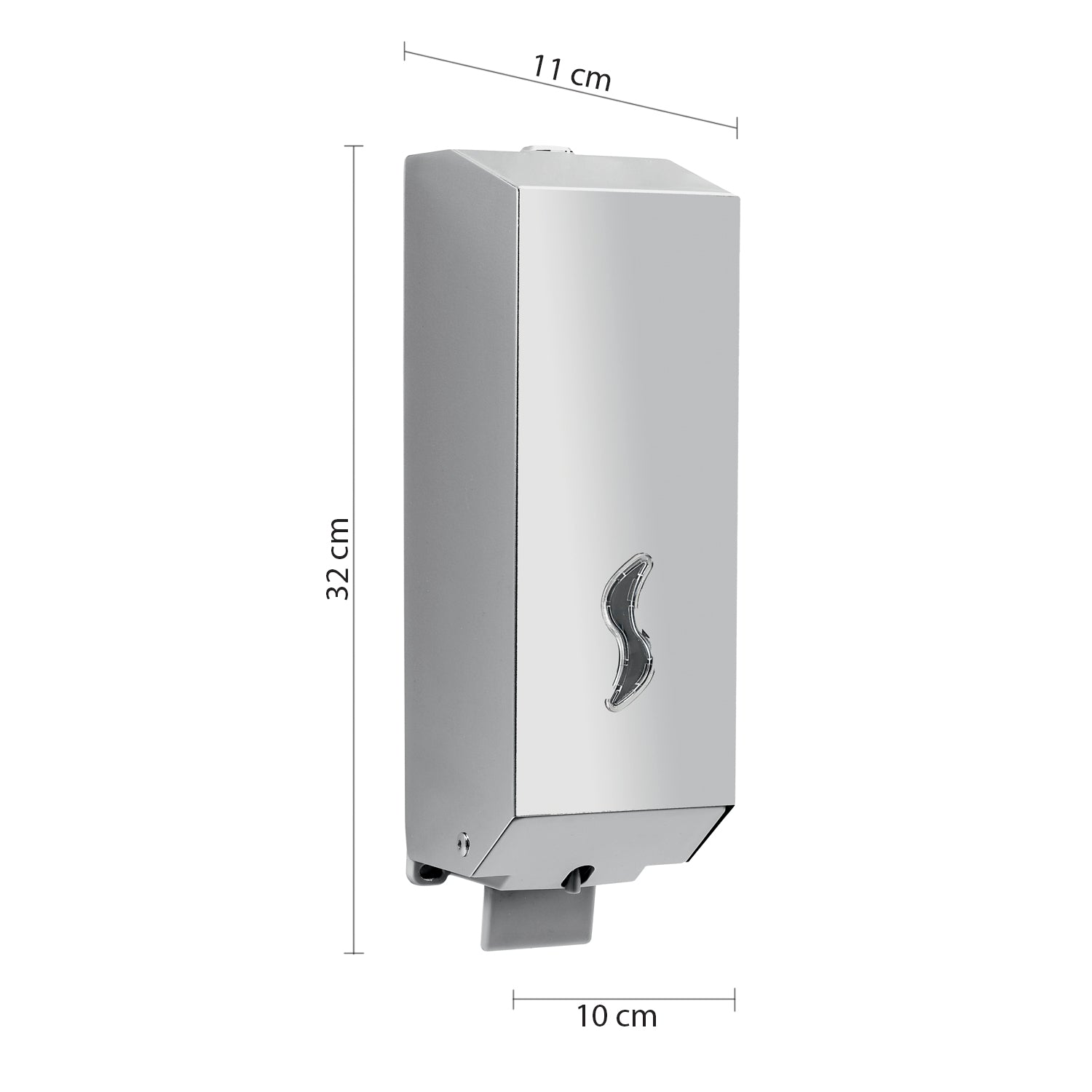 Dispenser sapone da parete Gedy Kubix da 1200 ml in acciaio e resine
