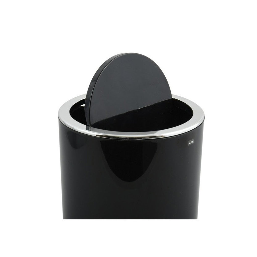 Cestino 6L in ABS modello Kamaka con coperchio basculante rimovibile - Nero