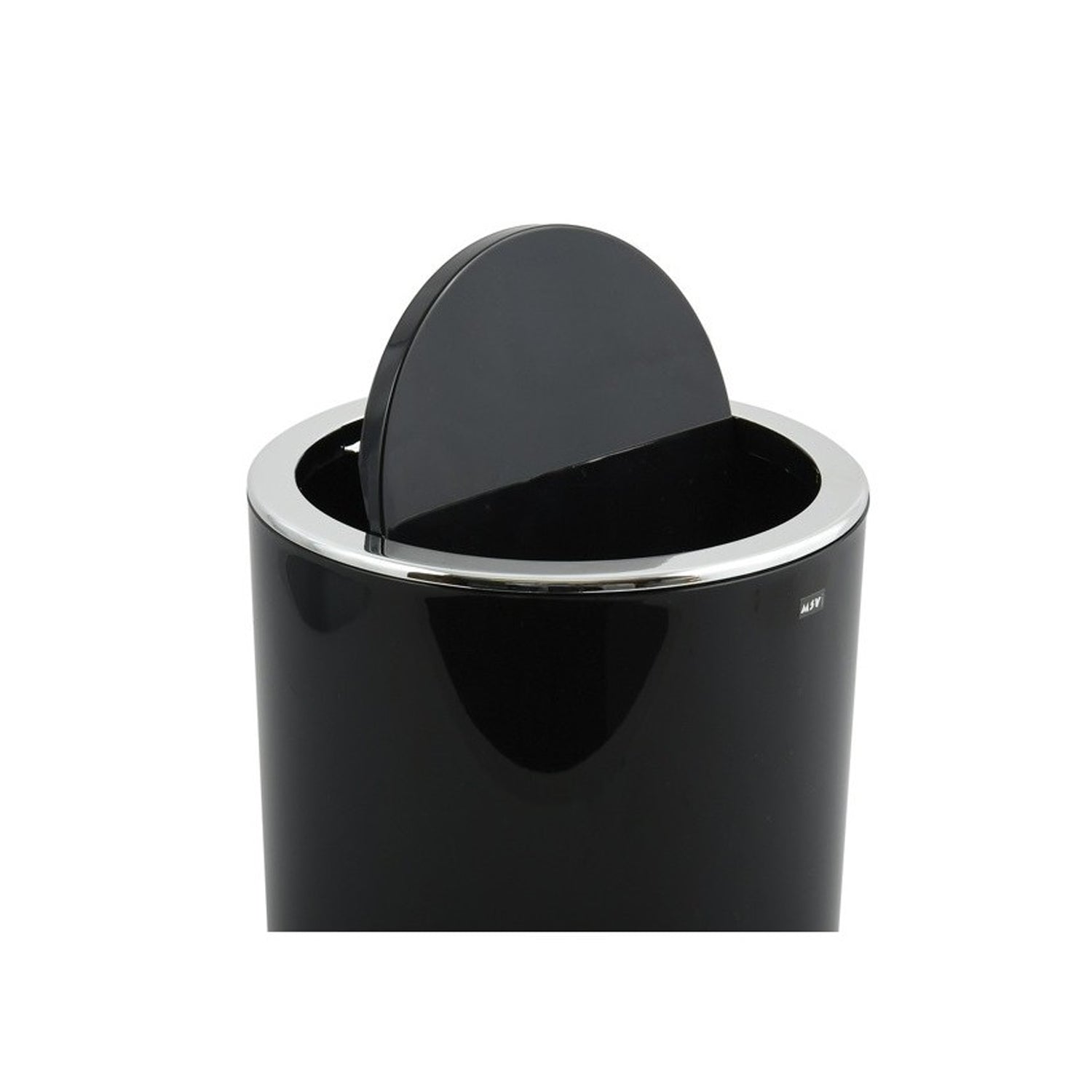 Cestino 6L in ABS modello Kamaka con coperchio basculante rimovibile - Nero