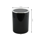 Cestino 6L in ABS modello Kamaka con coperchio basculante rimovibile - Nero