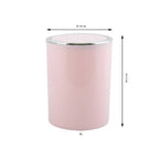 Cestino 6L in ABS modello Kamaka con coperchio basculante rimovibile - Rosa Pastello