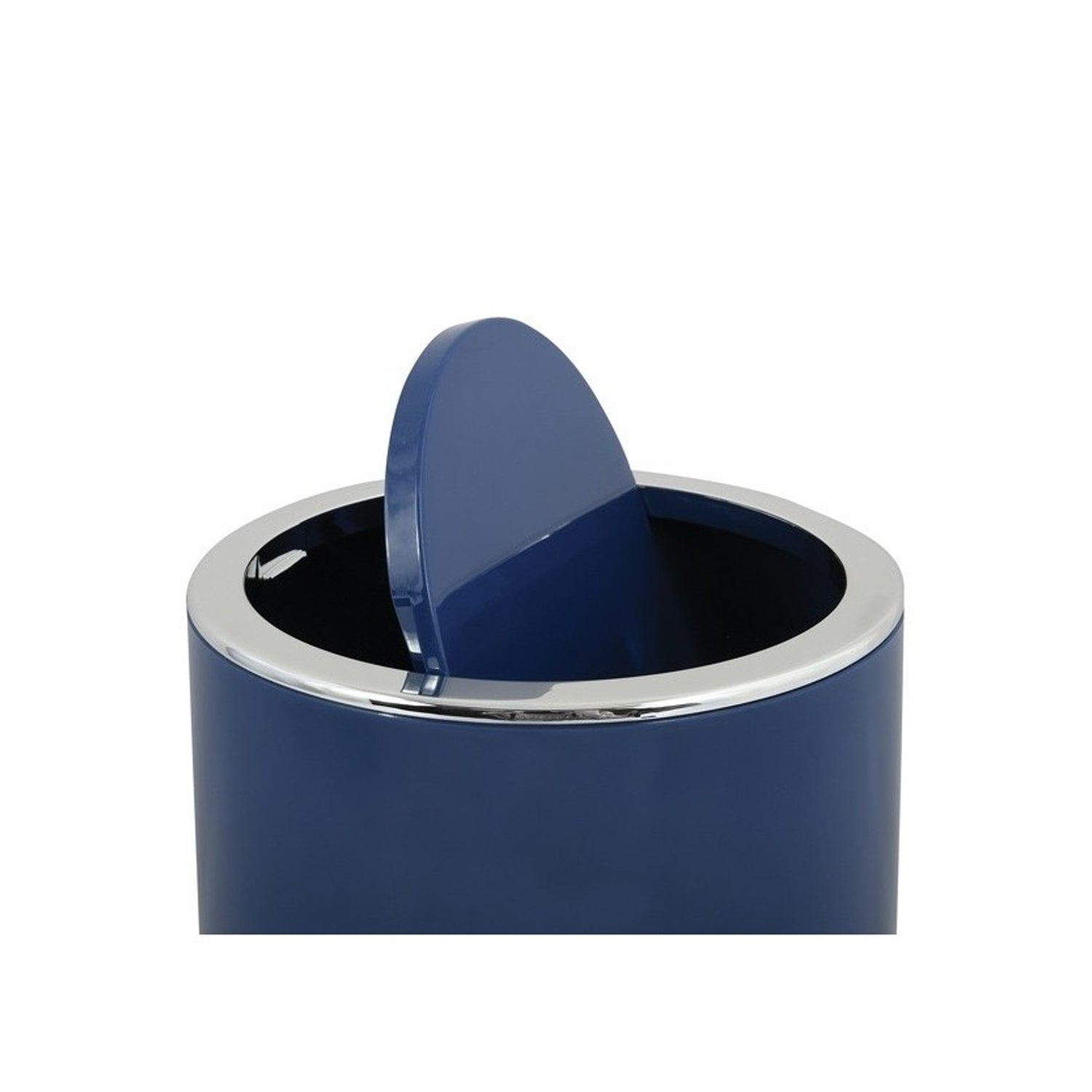 Cestino 6L in ABS modello Kamaka con coperchio basculante rimovibile - Blu elettrico