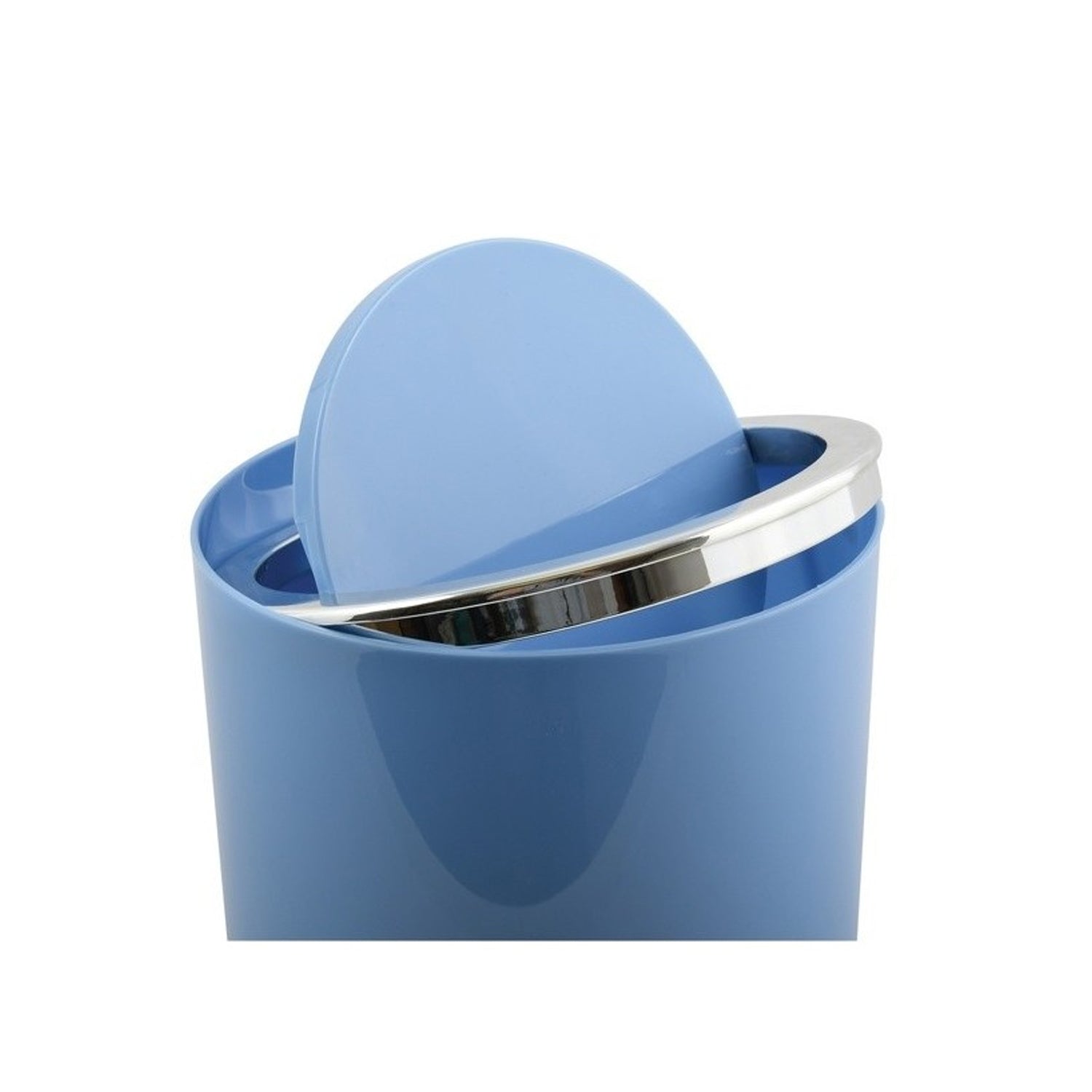 Cestino 6L in ABS modello Kamaka con coperchio basculante rimovibile - Blu Pastello