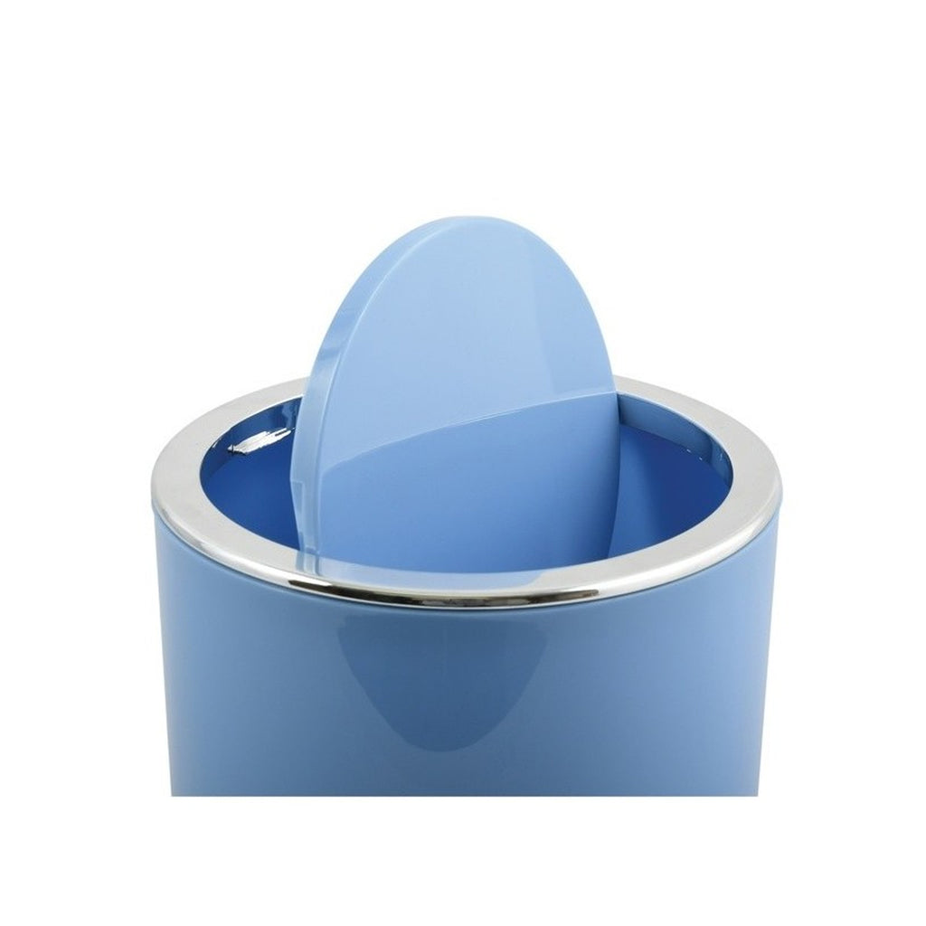Cestino 6L in ABS modello Kamaka con coperchio basculante rimovibile - Blu Pastello