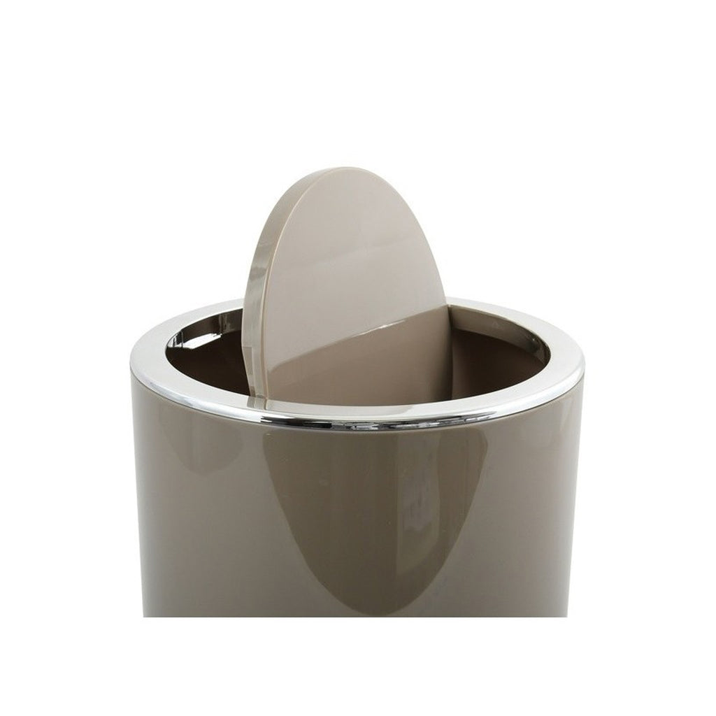 Cestino 6L in ABS modello Kamaka con coperchio basculante rimovibile - Tortora