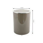 Cestino 6L in ABS modello Kamaka con coperchio basculante rimovibile - Tortora