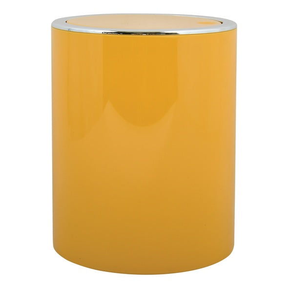 Cestino 6L in ABS modello Kamaka con coperchio basculante rimovibile - Giallo
