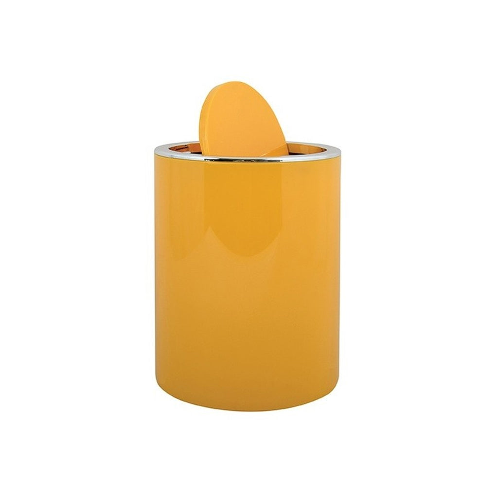 Cestino 6L in ABS modello Kamaka con coperchio basculante rimovibile - Giallo