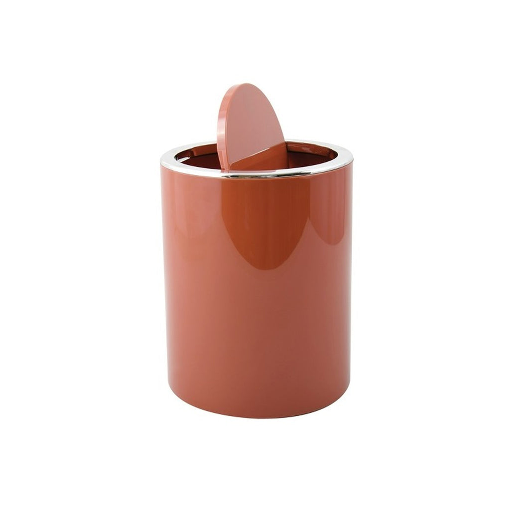 Cestino 6L in ABS modello Kamaka con coperchio basculante rimovibile - Terracotta