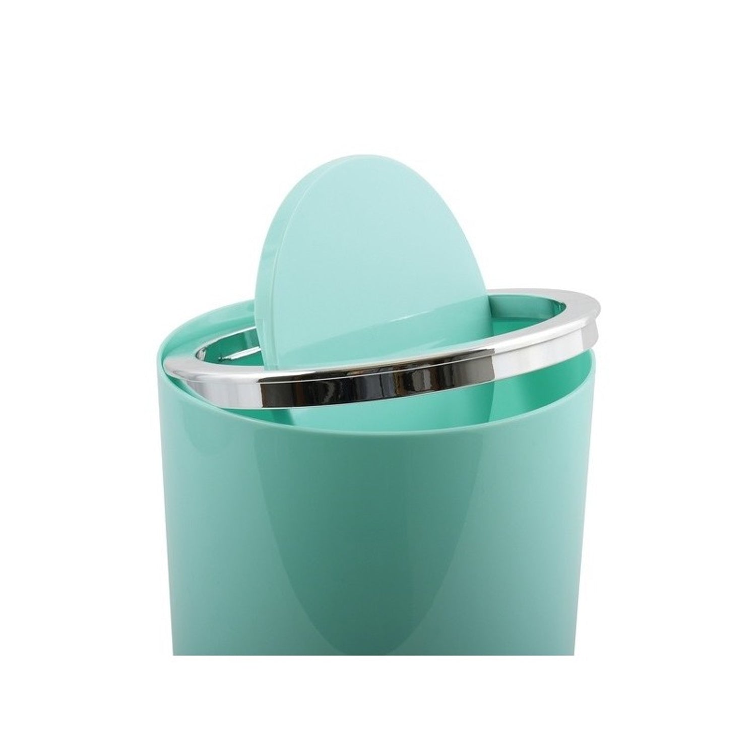 Cestino 6L in ABS modello Kamaka con coperchio basculante rimovibile - Verde Pastello