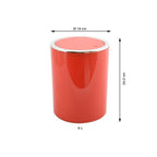Cestino 6L in ABS modello Kamaka con coperchio basculante rimovibile - Rosso