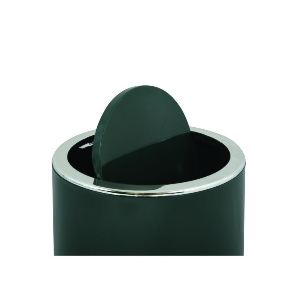 Cestino 6L in ABS modello Kamaka con coperchio basculante rimovibile - Verde Scuro