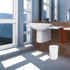 Cestino 5L con coperchio a dondolo modello Cocco - Bianco