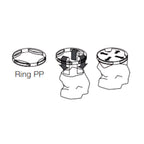 Cestino 5L con coperchio a dondolo modello Cocco - Bianco