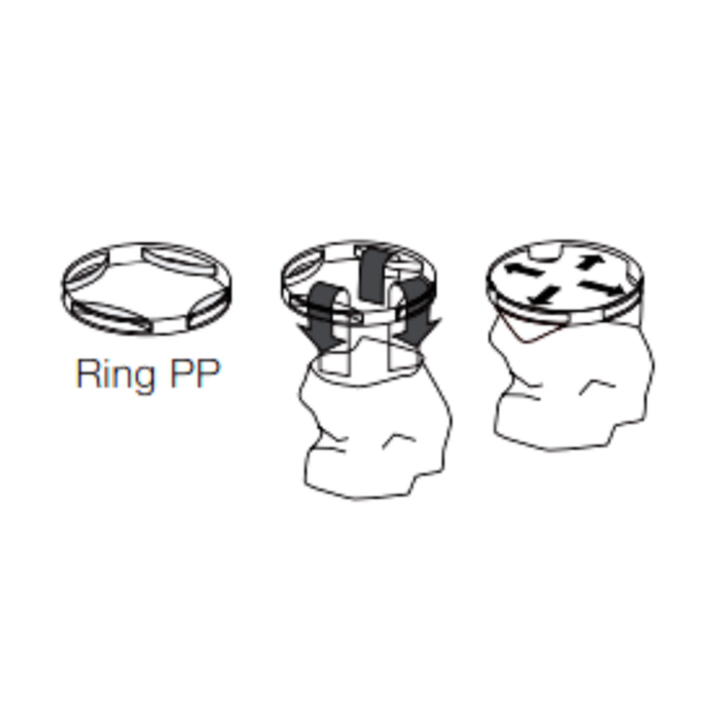 Cestino 5L con coperchio a dondolo modello Cocco - Nero