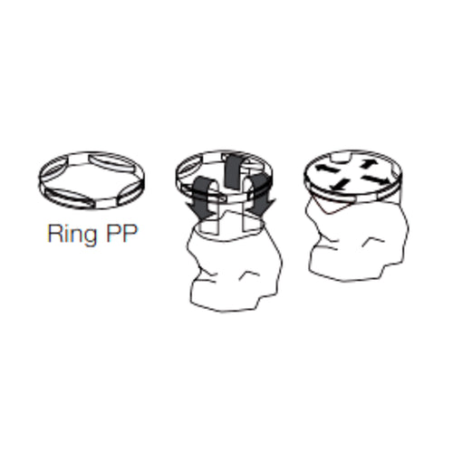 Cestino 5L con coperchio a dondolo modello Cocco - Nero