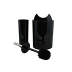 Cestino da 6L con coperchio ribaltabile e scopino modello Sun and Moon - Nero