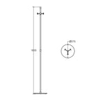 Piantana appendiabiti in ottone cromato con base tonda Lineabeta collezione Ranpin
