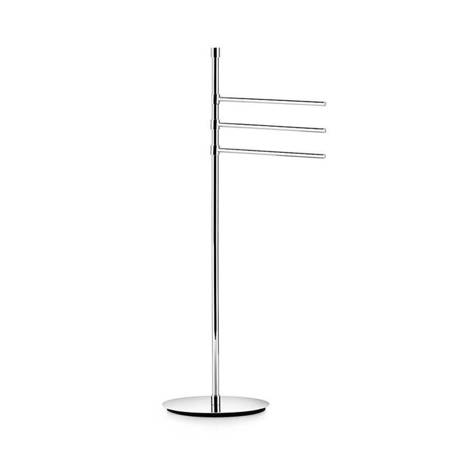 Piantana con tre barre porta asciugamani Lineabeta collezione Ranpin in ottone cromato Base Tonda