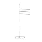 Piantana con tre barre porta asciugamani Lineabeta collezione Ranpin in ottone cromato Base Tonda