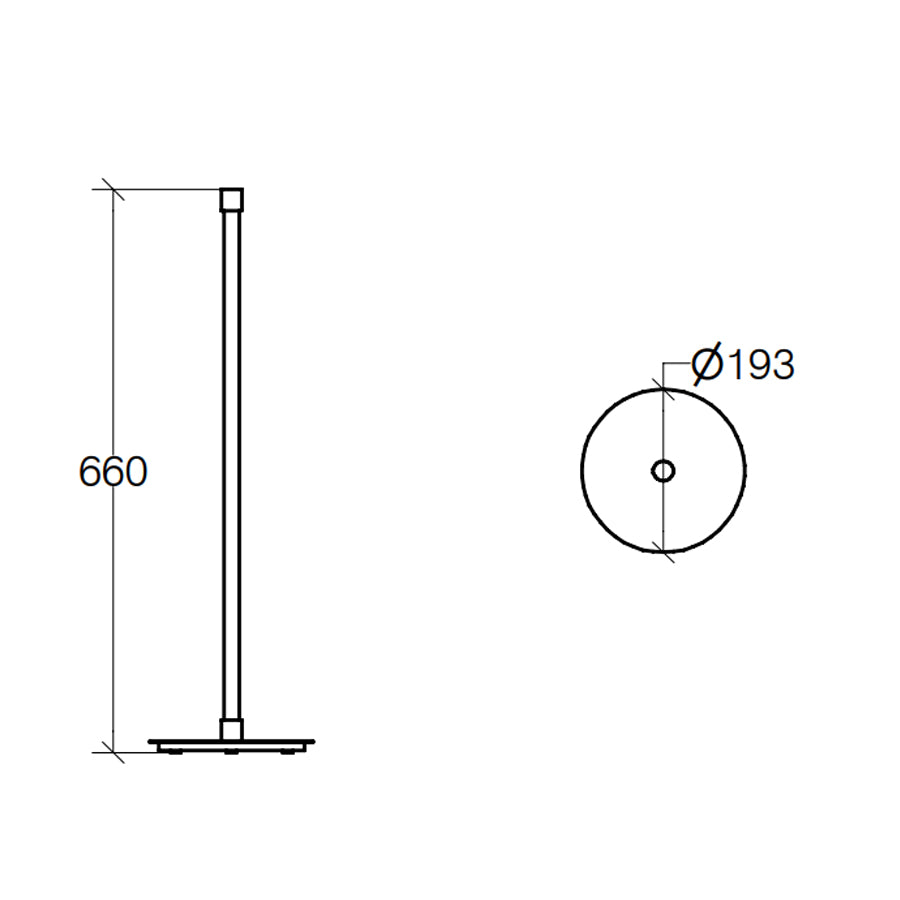 Piantana bassa attrezzabile in ottone cromato con base tonda Lineabeta collezione Ranpin