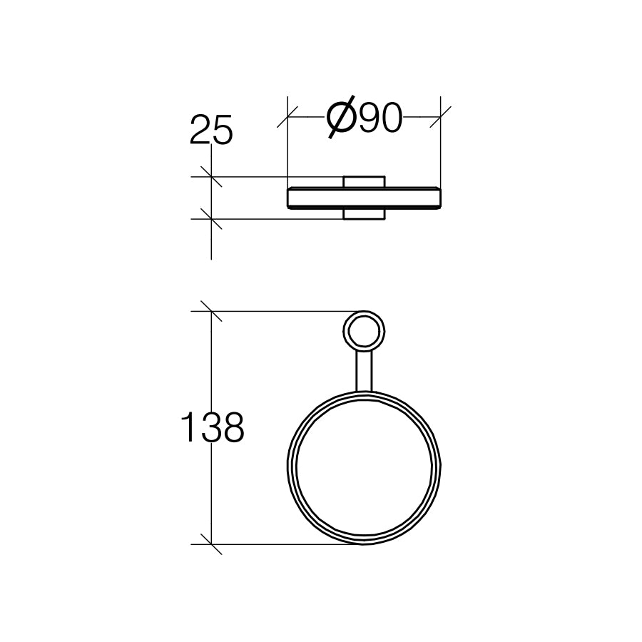 Supporto scopino per piantana bagno accessorio Lineabeta collezione Ranpin