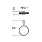Supporto scopino per piantana bagno accessorio Lineabeta collezione Ranpin