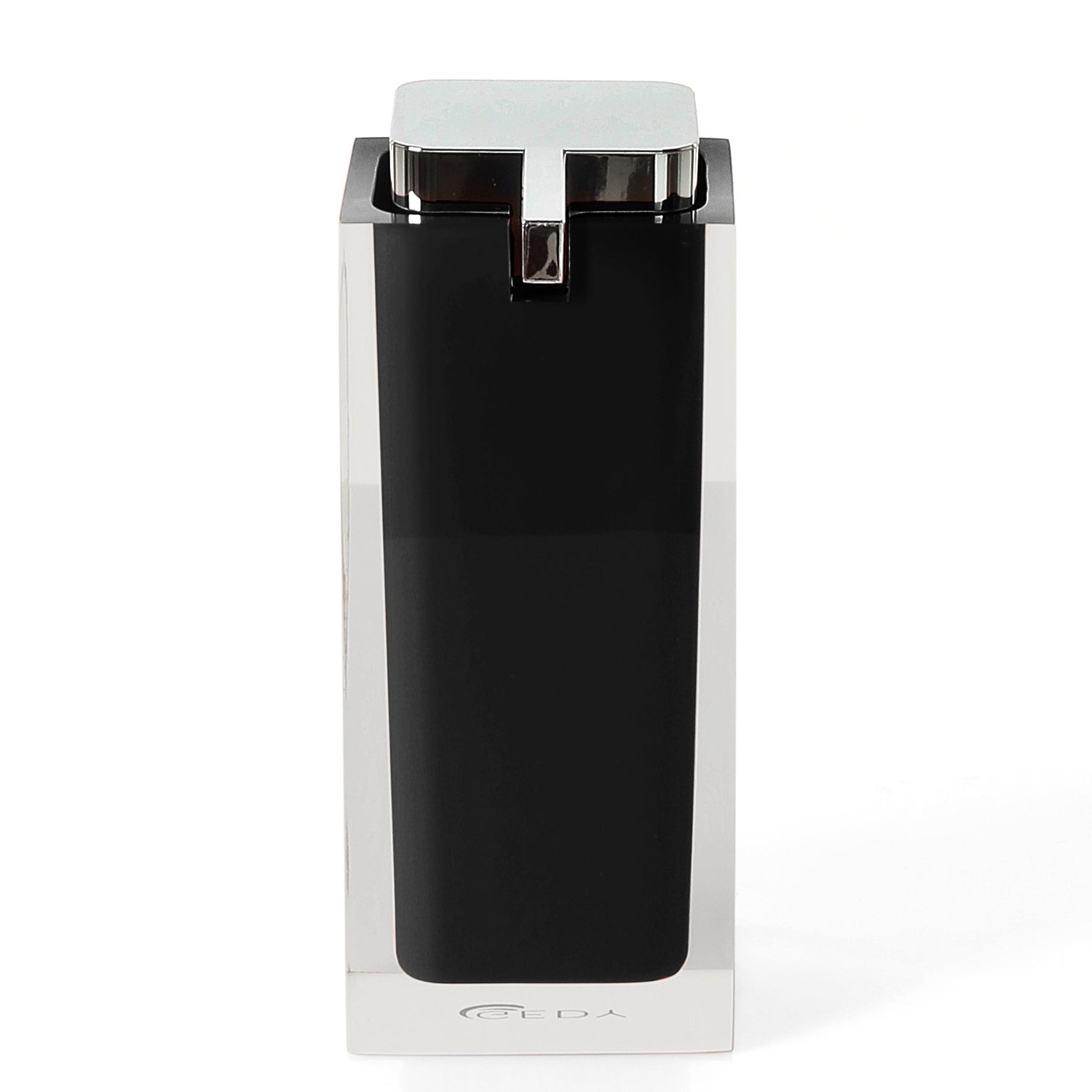 Dosasapone in resina con erogatore in metallo cromato Gedy serie Rainbow - Nero