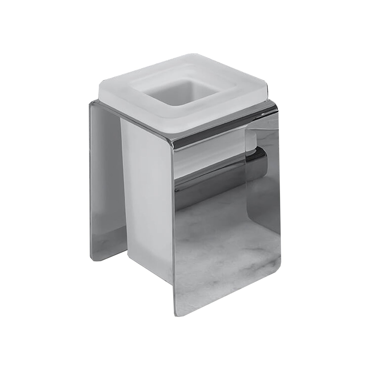Porta bicchiere da appoggio cromato collezione Forever di Colombo Design