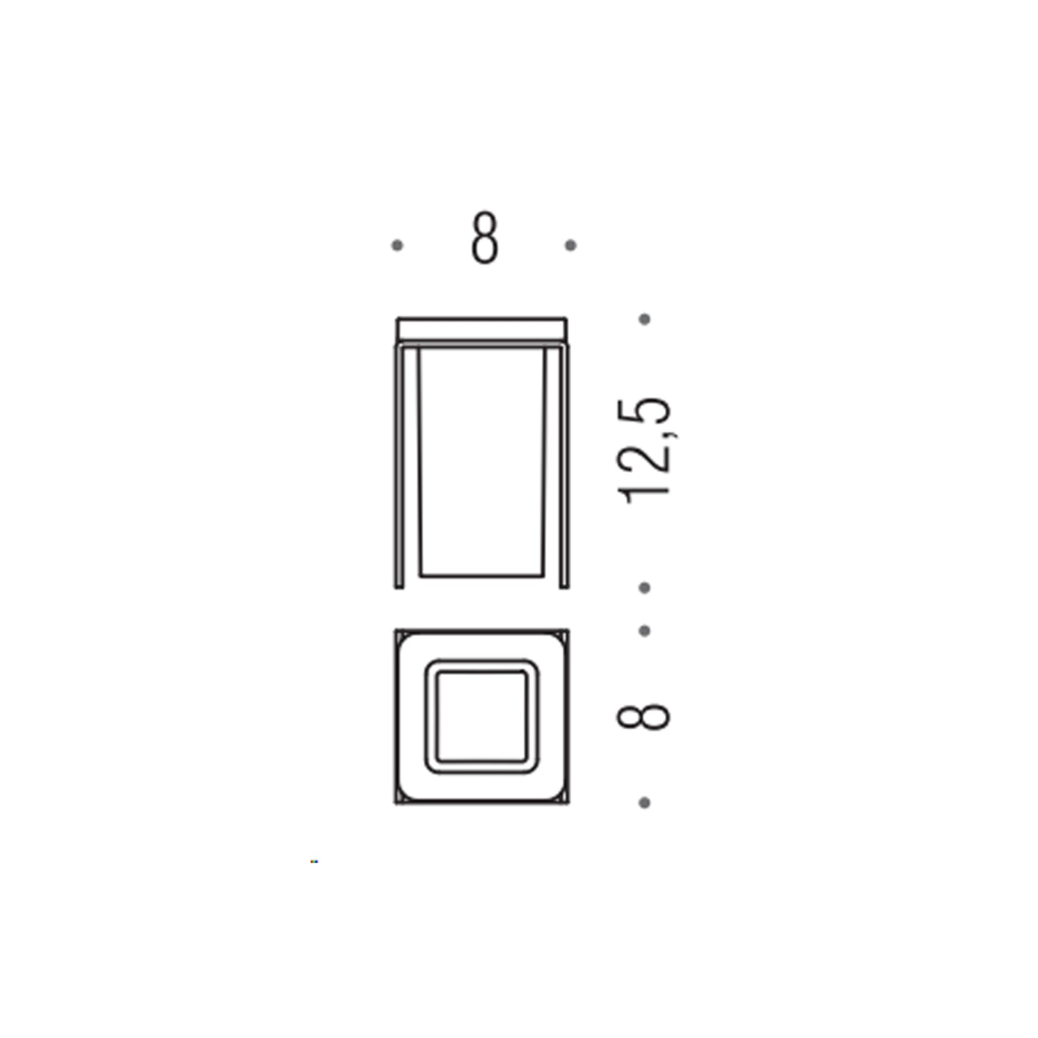 Porta bicchiere da appoggio cromato collezione Forever di Colombo Design