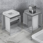 Bicchiere da appoggio in vetro acidato collezione Forever di Colombo Design