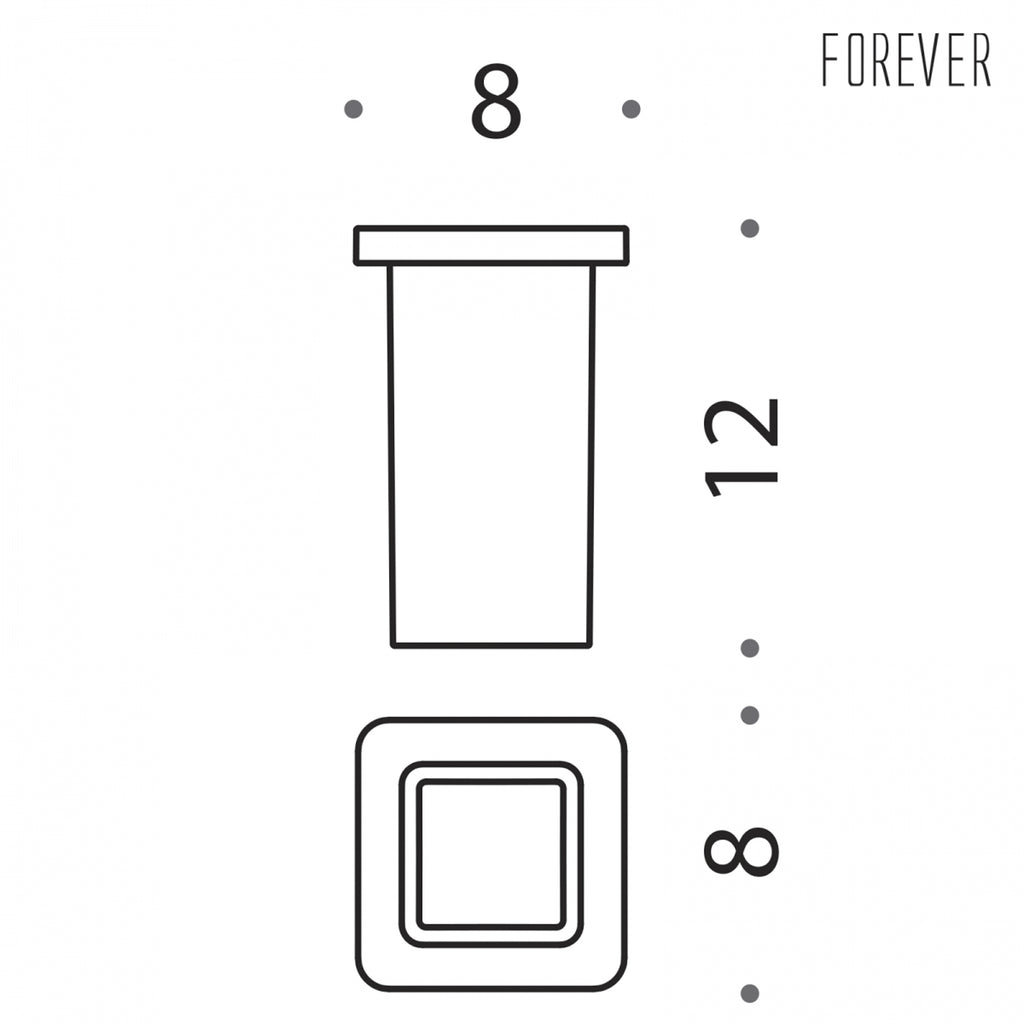 Bicchiere da appoggio in vetro acidato collezione Forever di Colombo Design