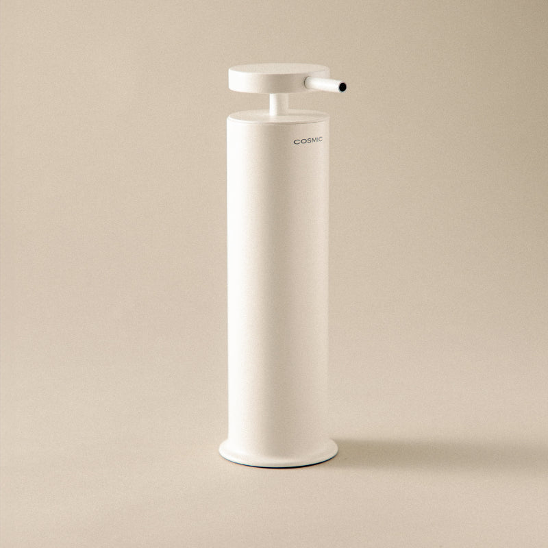 Dispenser sapone da appoggio in acciaio della collezione 'Geyser' by Cosmic - Bianco satinato
