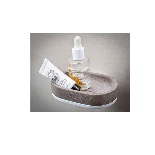 Porta Sapone da parete 'Satu' in cemento by Cipi - cm 12