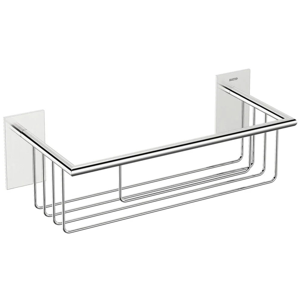 Griglia porta sapone doccia da incollo in ottone cromato della collezione 'Stick' by Cosmic