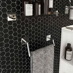 Porta asciugamani da incollo in ottone cromato della collezione 'Stick' by Cosmic - cm 25