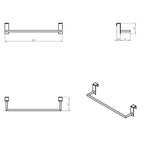 Porta asciugamani da appoggio in ottone verniciato della collezione 'Stick' by Cosmic - cm 38 - Nero