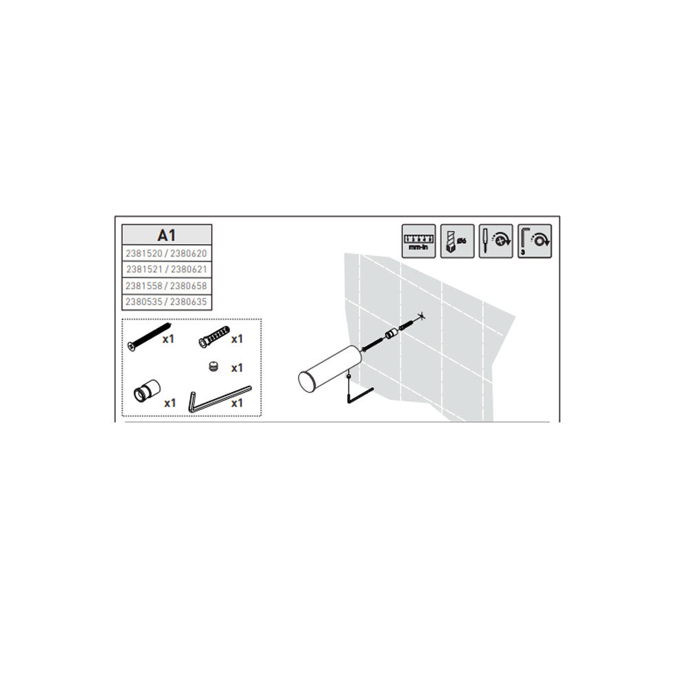 Portaguanti a muro in ottone verniciato della collezione 'Black & White' by Cosmic - Nero satinato