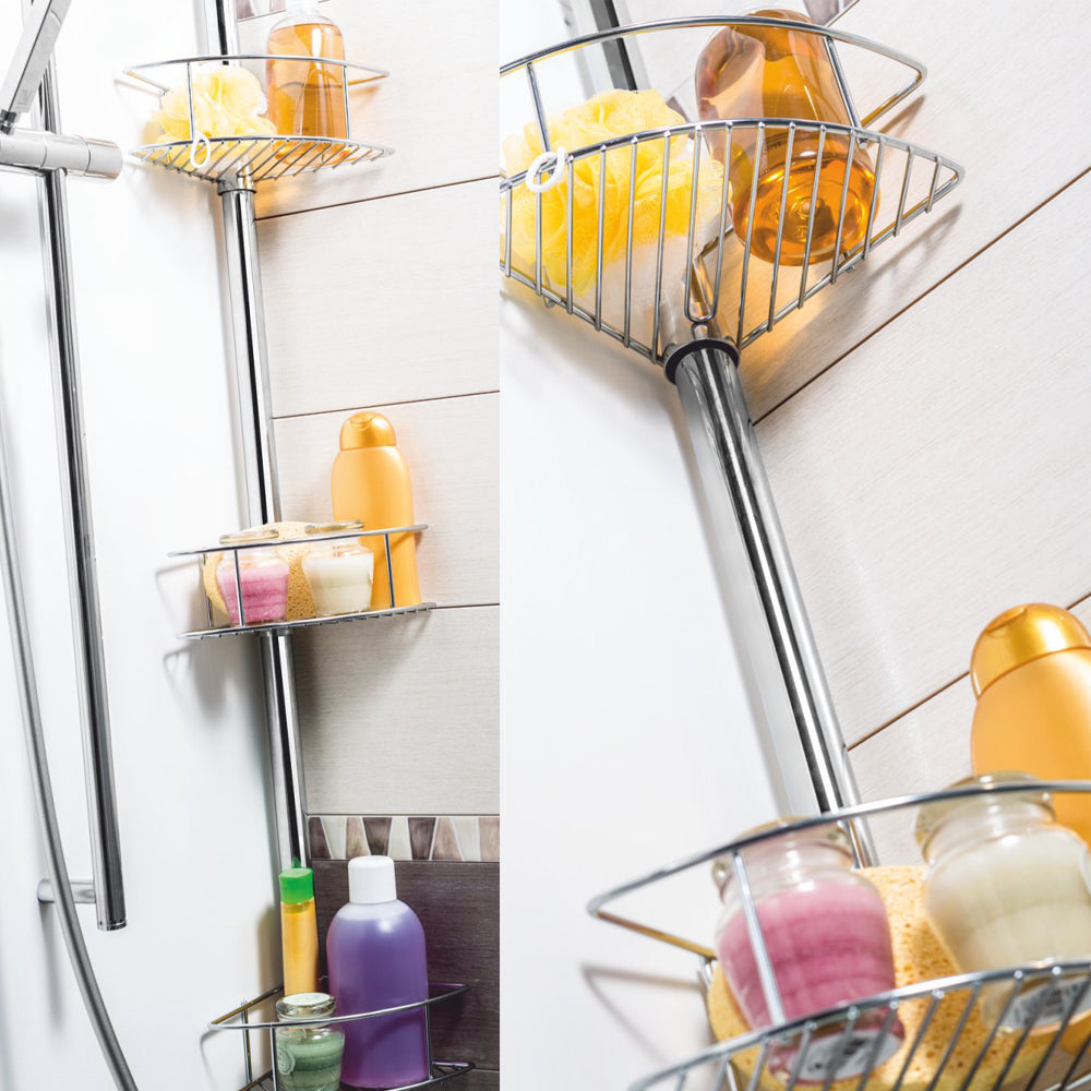 Portaoggetti doccia estensibile Metaform modello Spider 4 a 3 piani regolabili in altezza