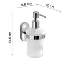 Dosasapone in Acciaio Inox con erogatore in acciaio cromato Gedy serie Febo - Cromato