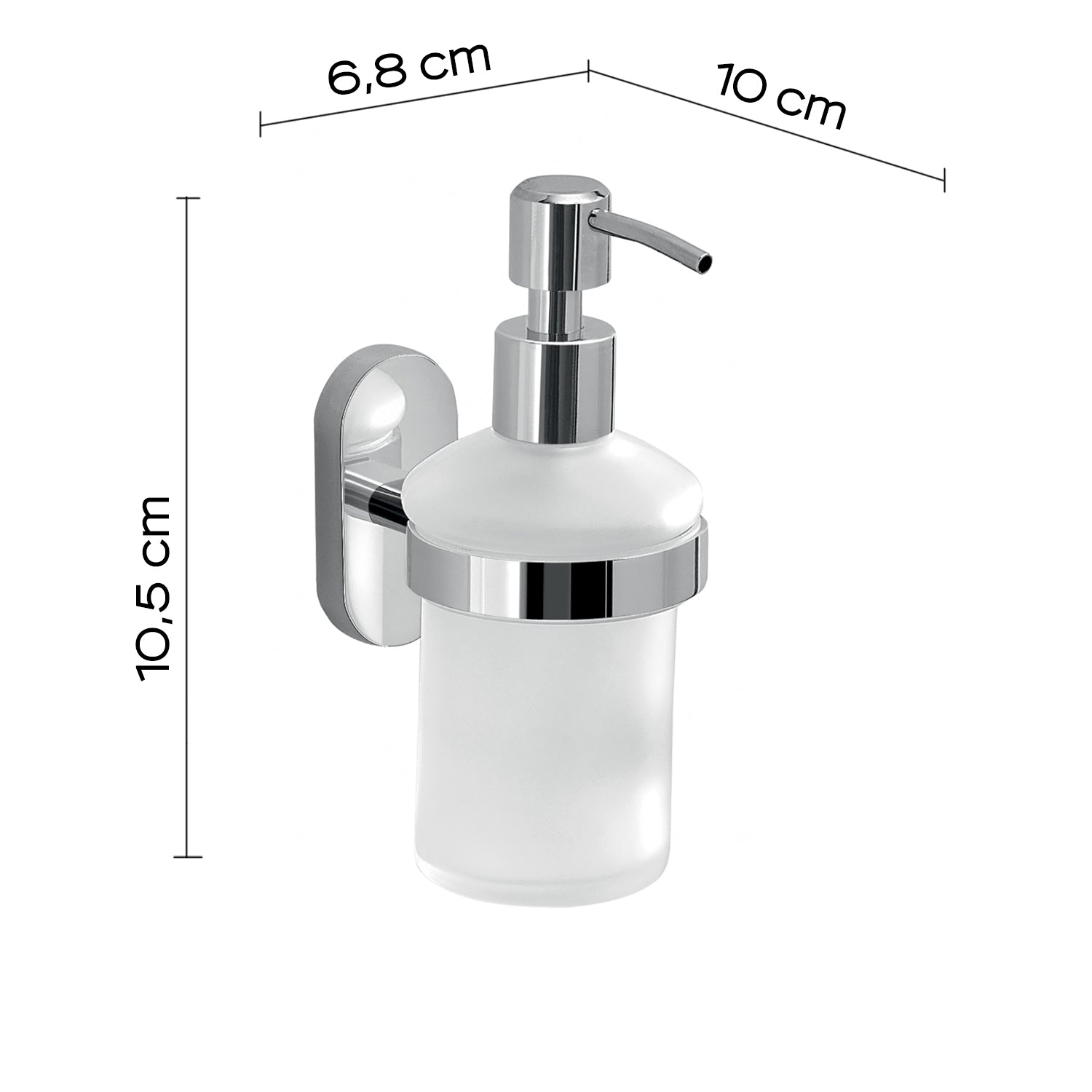 Dosasapone in Acciaio Inox con erogatore in acciaio cromato Gedy serie Febo - Cromato