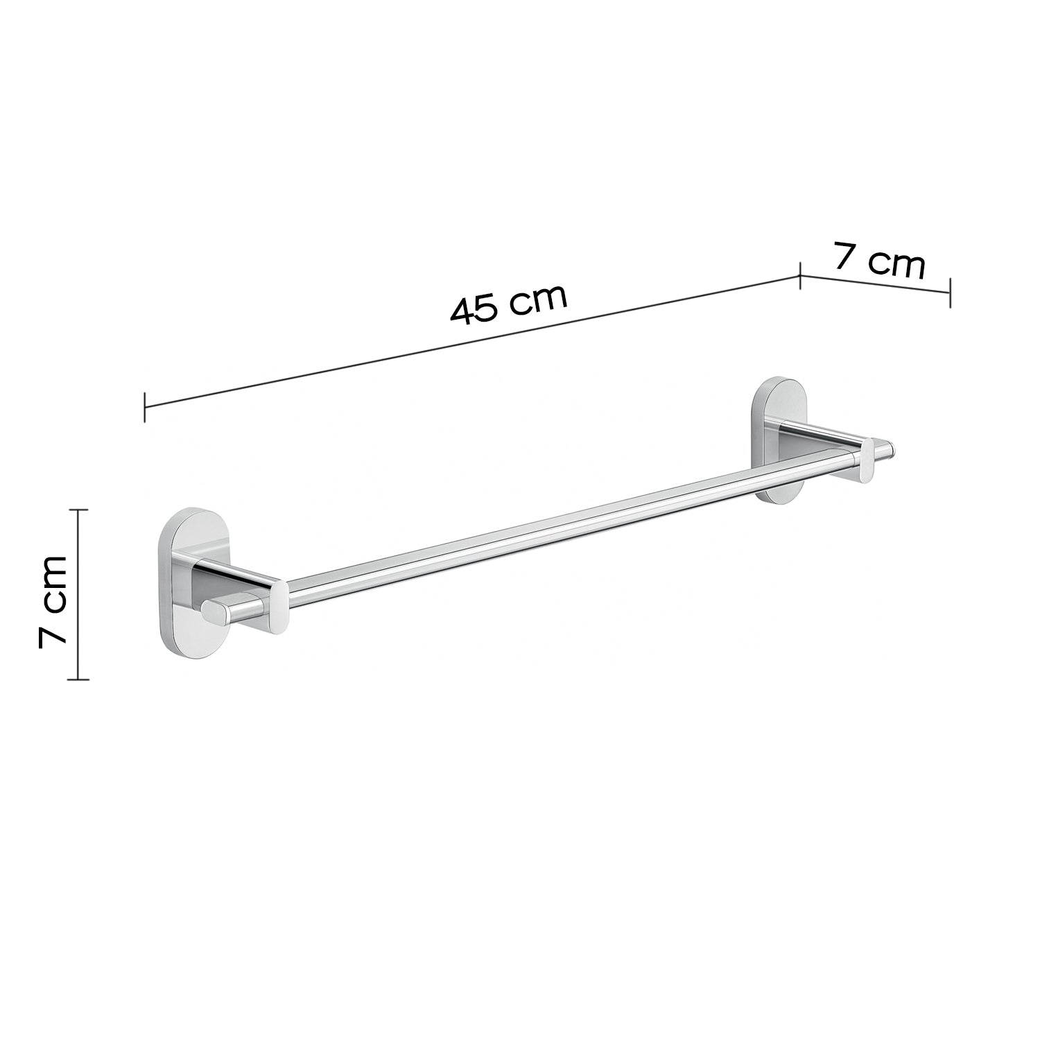 Portasalviette 45 cm in Acciaio Inox Gedy serie Febo - Cromato