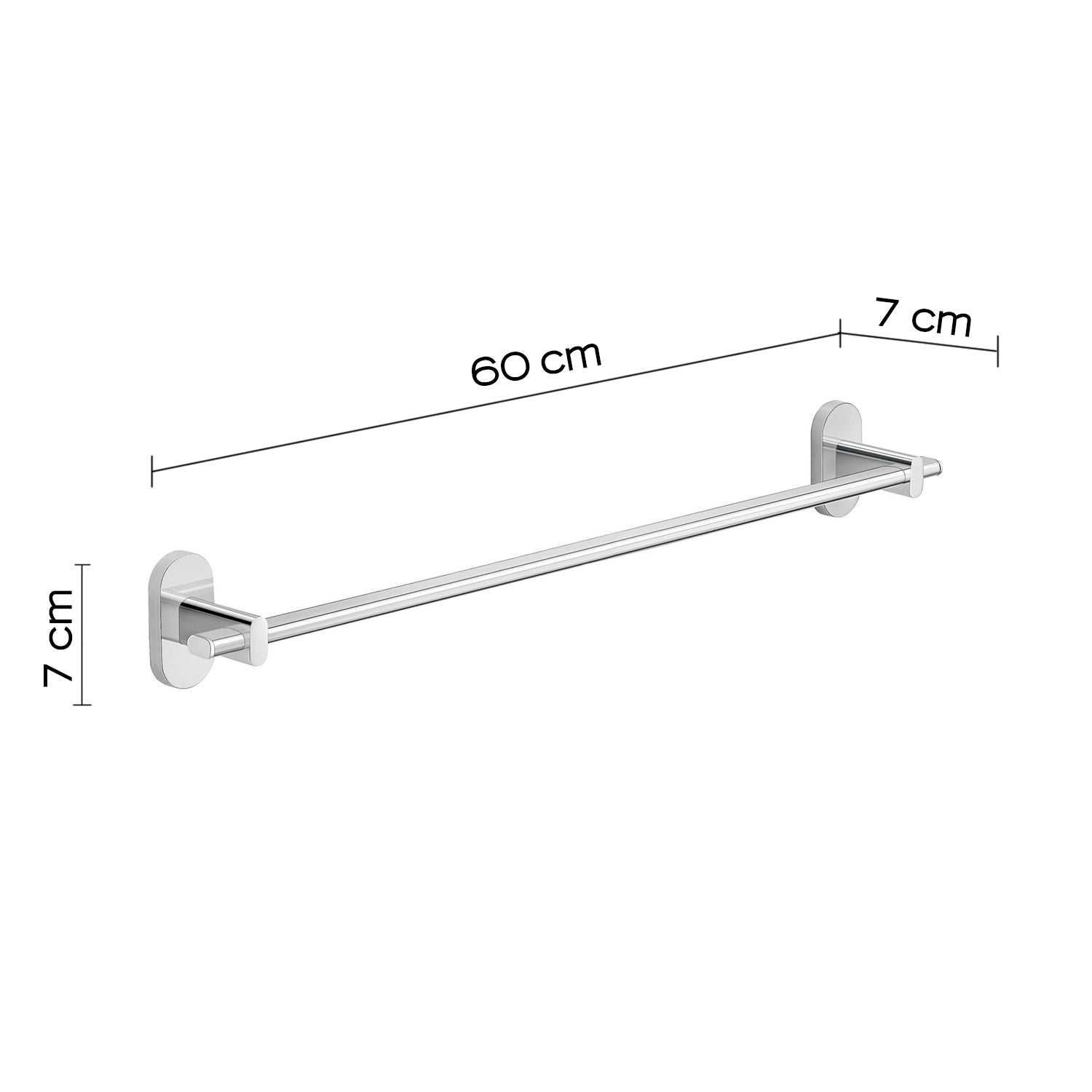 Portasalviette 60 cm in Acciaio Inox Gedy serie Febo - Cromato