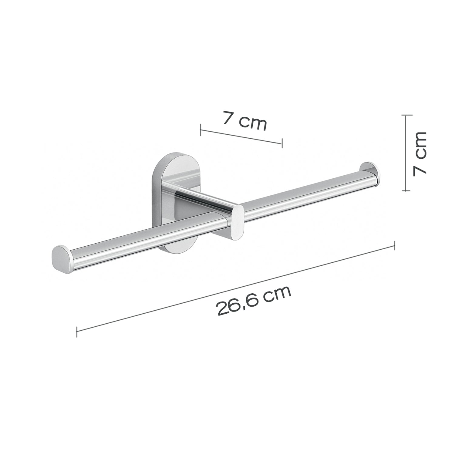 Portarotolo doppio in Acciaio Inox Gedy serie Febo - Cromato