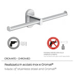 Portarotolo doppio in Acciaio Inox Gedy serie Febo - Cromato